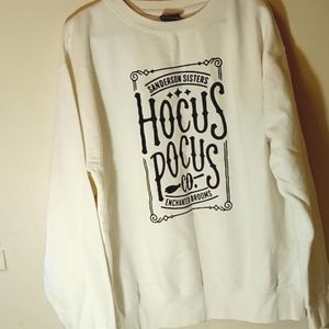 Hocus Pocus Sanderson Sisters Halloween Women's Sweater Size Large White